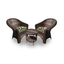 Conjunto de Poltronas Fibra Sintética Bali - 2 Poltronas + 1 Mesa Centro - Tecido Saquarema