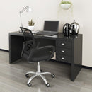 Kit 2 Peças com Escrivaninha 3 Gavetas com Cadeira de Escritório Diretor Tela Mesh Preto