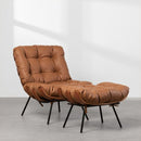 Poltrona e Puff Costela Slim - Cognac Cognac